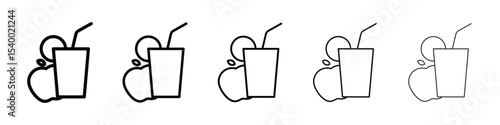 Diet drink icon isolated vector on white background set