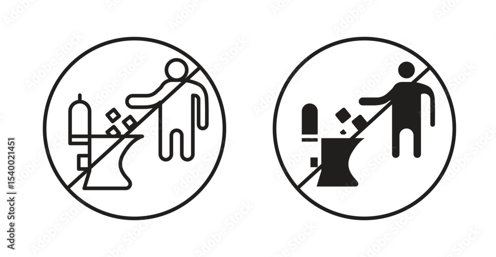 Obraz premium Do not litter in toilet sign