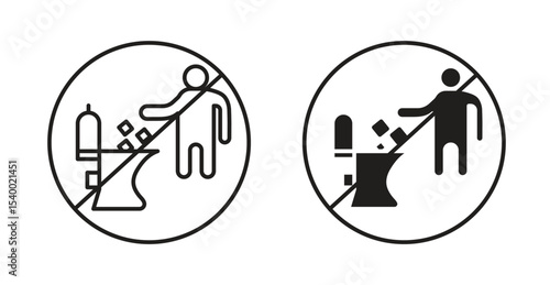 Do not litter in toilet sign