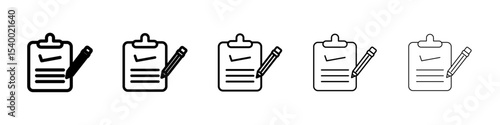 Document petition icon isolated vector on white background set