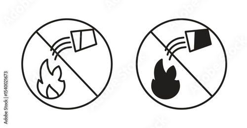 Do not extinguish with water sign