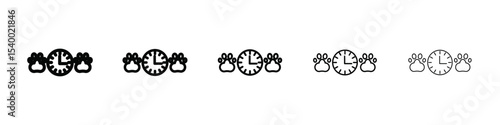 Dog competition icon isolated vector on white background set