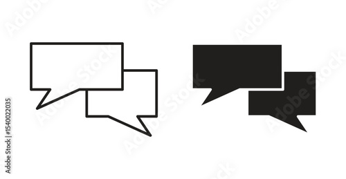 Discussion icon for social media, app, and web design. Vector illustration.