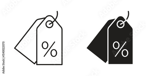 Discount tag icon Logos. Flat Vector Icon Design Template