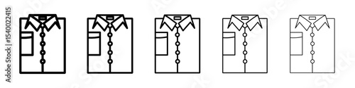 dress shirt icon isolated vector on white background set