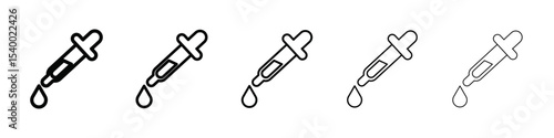 Dropper icon isolated vector on white background set