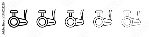 Elliptical bike icon isolated vector on white background set