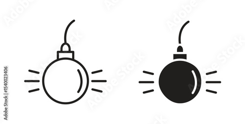 Demolition ball icon Logos. Flat Vector Icon Design Template