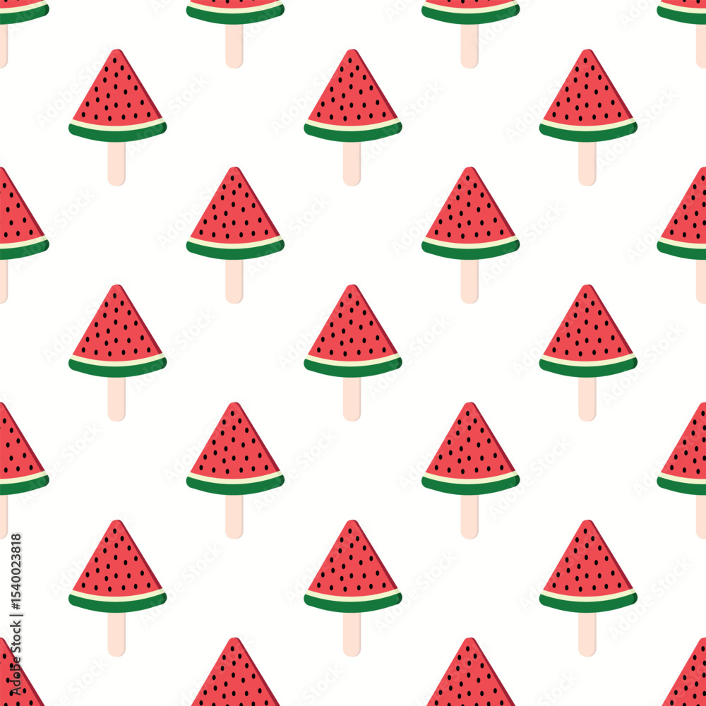 Watermelon ice cream seamless pattern. light background. summer design for Prints, Wrapping Paper, Wallpaper, Textiles, Stationery, and Fabric Watermelon ice cream seamless pattern. light background. summer design for Prints, Wrapping Paper, Wallpaper, Textiles, Stationery, and Fabric