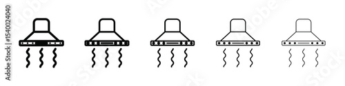 Extractor Hood icon isolated vector on white background set