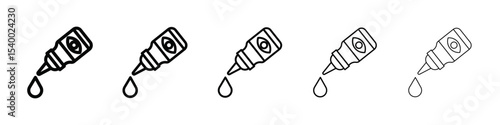 EYE DROP icon isolated vector on white background set