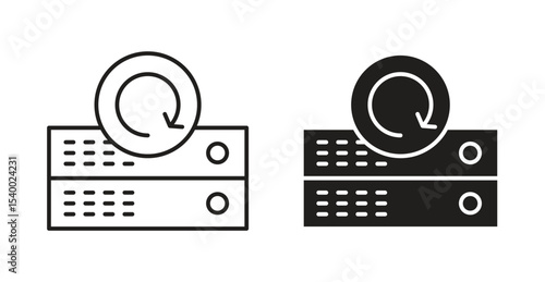 Data backup icon Logos. Flat Vector Icon Design Template