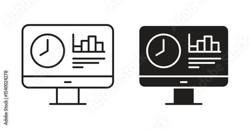 Dashboard icon Logos. Flat Vector Icon Design Template
