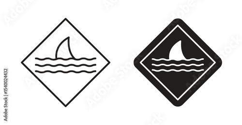 Danger of shark sign