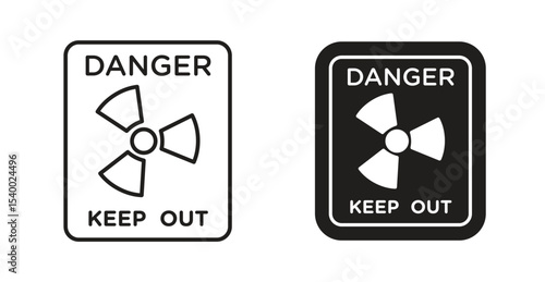 Danger high radiation area keep out sign