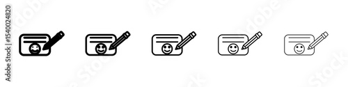 Feedback icon isolated vector on white background set