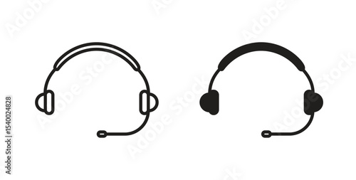 Customer support icon Logos. Flat Vector Icon Design Template