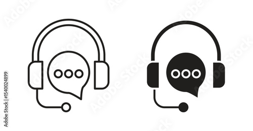 Customer service icon Logos. Flat Vector Icon Design Template