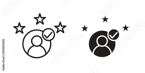 Customer experience icon Logos. Flat Vector Icon Design Template