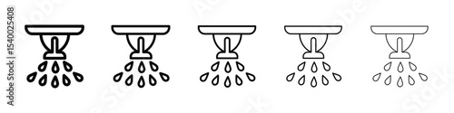 fire sprinkler icon isolated vector on white background set