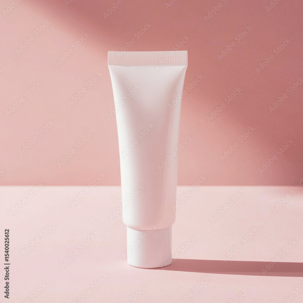 Cream Tube on Soft Background with Copy Space Cream Tube on Soft Background with Copy Space