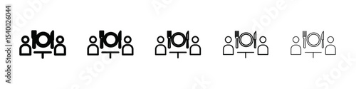 Food and restaurant icon isolated vector on white background set