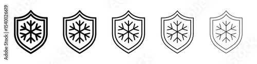 Frost resistant icon isolated vector on white background set