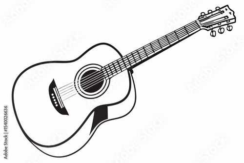 guitar sihouette black vector