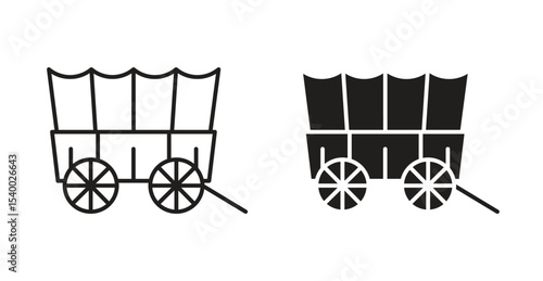 Covered wagon icon