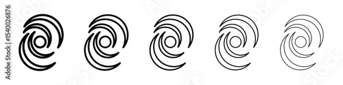 Galaxy icon isolated vector on white background set
