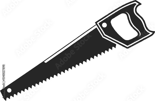 Hand Saw Illustration A Classic Tool for Woodworking and Carpentry