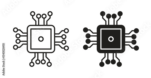 Computer science icon Logos. Flat Vector Icon Design Template