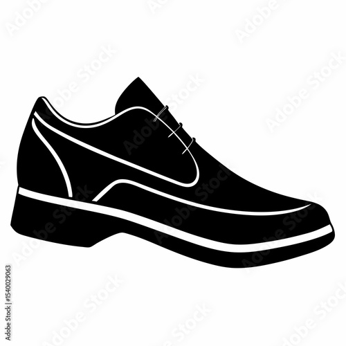 Shoes vector black silhouette on white background
