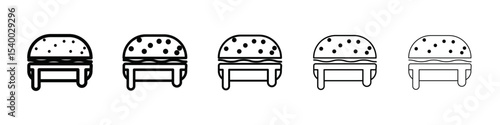 Hamburger icon isolated vector on white background set
