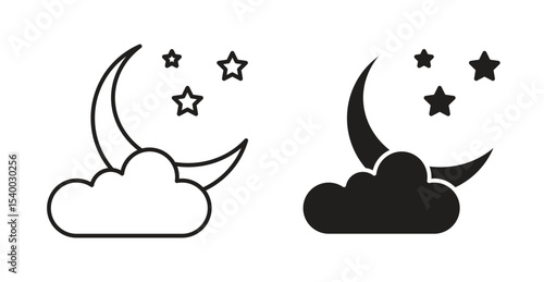 Cloud moon icon
