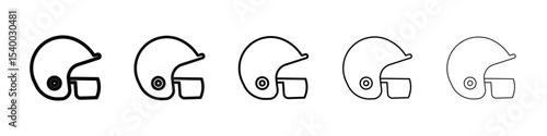 Helmet icon isolated vector on white background set
