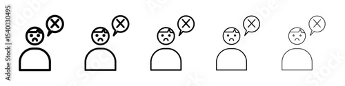 helpless human icon isolated vector on white background set