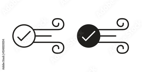 Clean Air icon Logos. Flat Vector Icon Design Template