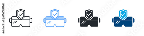 Glasses Icon Set Multiple Style. Design In Outline, Blue, Glyph, Dual Tone