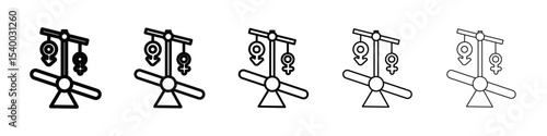 Hormone imbalance icon isolated vector on white background set