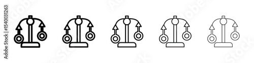 Hormone imbalance icon isolated vector on white background set