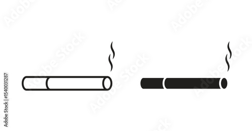 Cigarette icon Logos. Flat Vector Icon Design Template