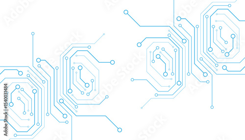Abstract Technology Background , blue circuit board pattern