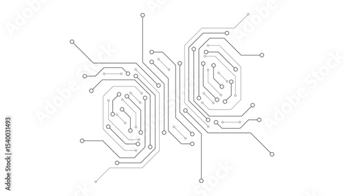 Abstract digital background with technology circuit board texture. Electronic motherboard illustration. Communication and engineering concept. Vector illustration