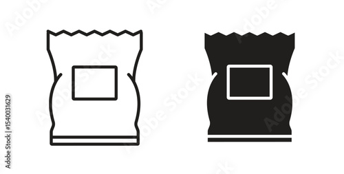 Chips bag icon Logos. Flat Vector Icon Design Template