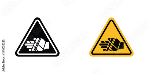 Chemical burns hazard sign