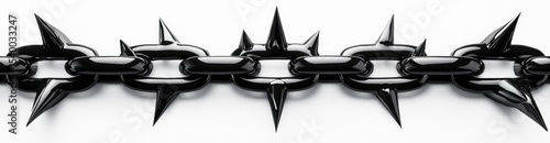 Black chain with barbed spikes