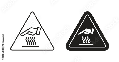 Caution hot surface sign