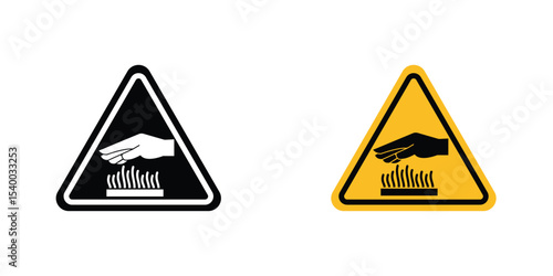 Caution hot surface sign