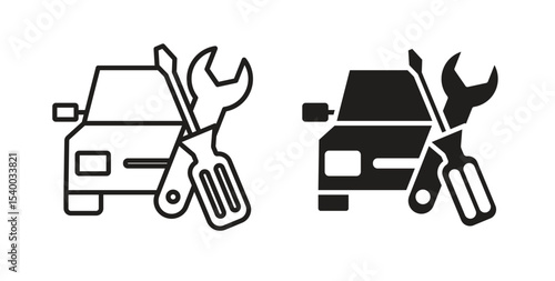 Car repair icon Logos. Flat Vector Icon Design Template